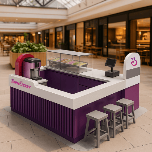 TurnBerry Kiosk in a mall